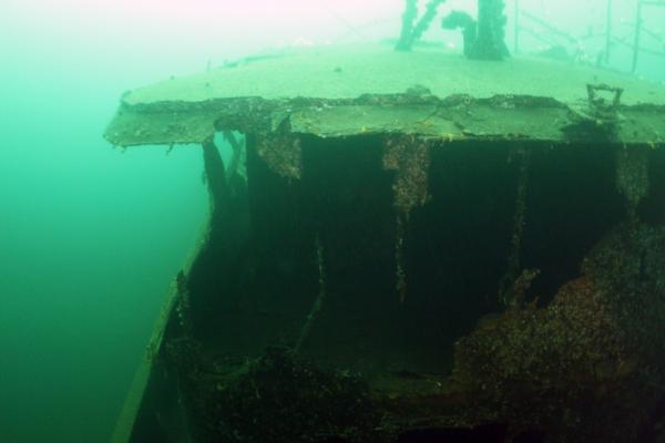 China Creek Wreck Wheelhouse
