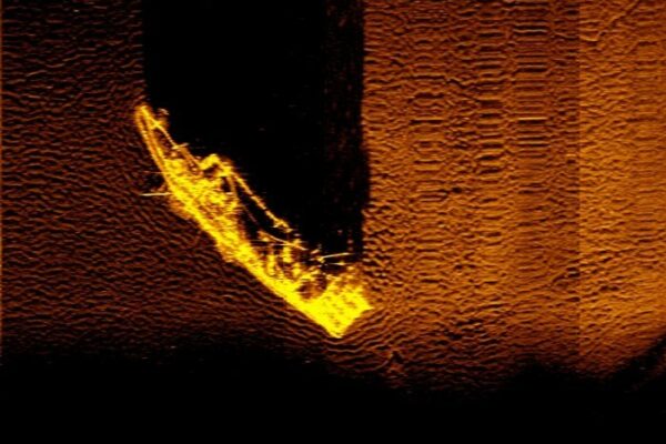 Side scan sonar image of SS City of Ainsworth (Photo: G. Ralston).